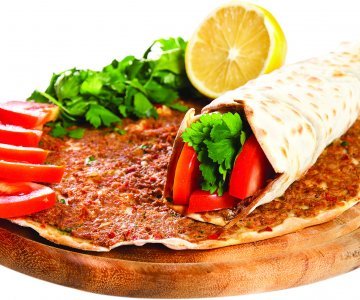 Lahmacun / Turkish Pizza made of mince meat